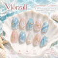 Viorzali™ Summer Ocean Seashell Press-On Nails — design overview